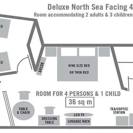 Blue Waters Hotel Durban Room photo North Sea facing 4 sleeper