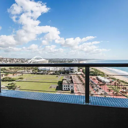 Blue Waters Hotel Durban Exterior photo The view from the balcony of the 10th-floor apartment